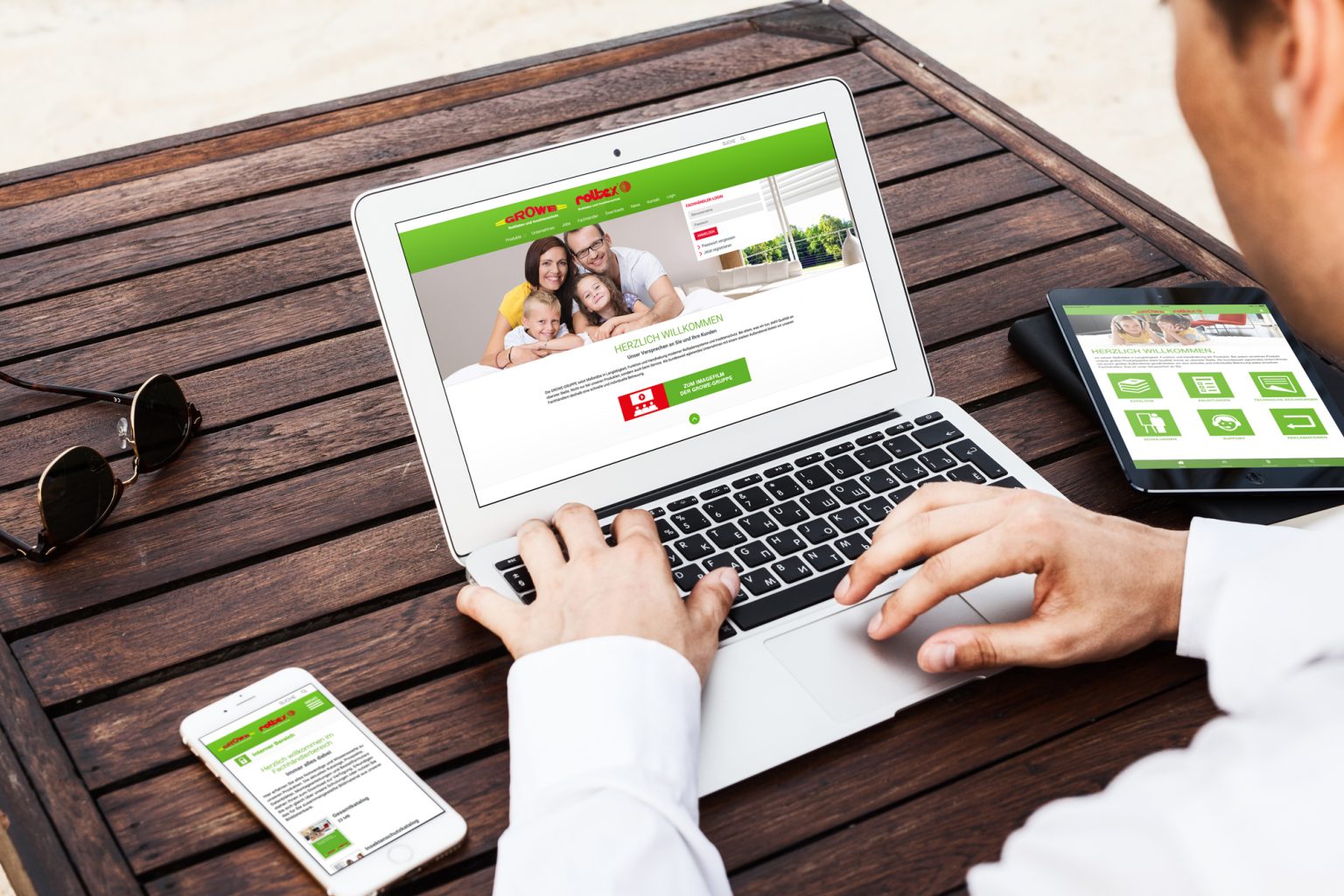 Und Website Website und GROWE/ROLTEX-App - GROWE-Gruppe